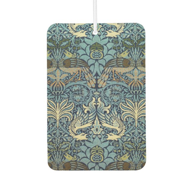 William Morris Peacock and Dragon Woven Design Air Freshener (Front)