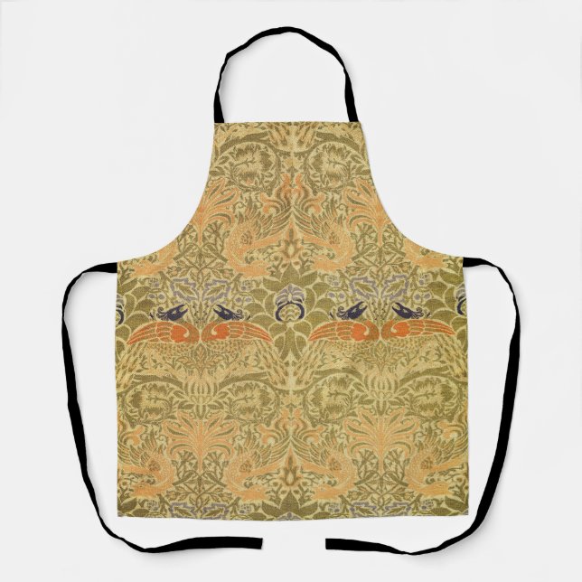 William Morris Peacock & Dragon Arts & Crafts Apron (Front)