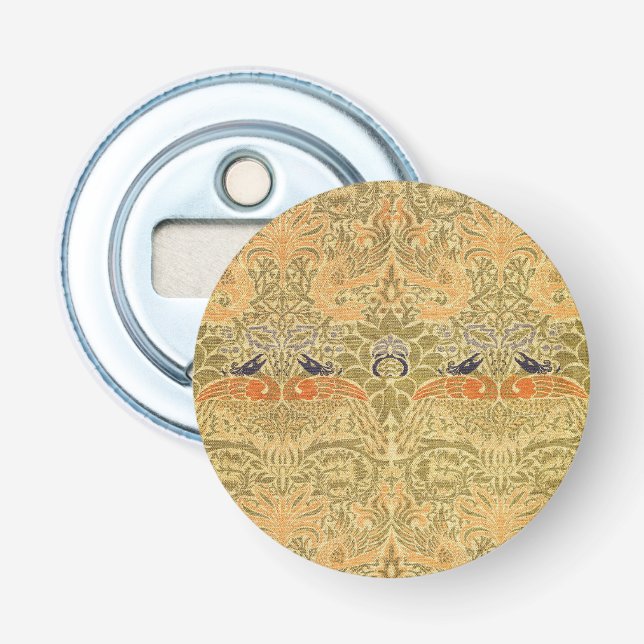 William Morris Peacock & Dragon Arts & Crafts Bottle Opener (Front)