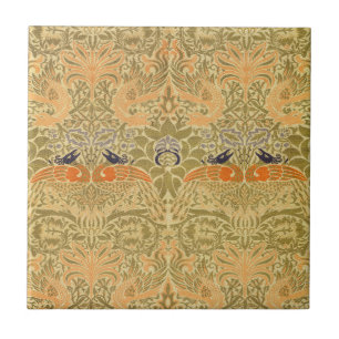 William Morris Peacock & Dragon Arts & Crafts Tile