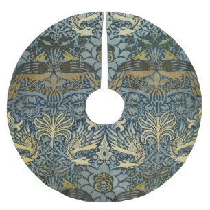 William Morris Peacock Dragon Classic Brushed Polyester Tree Skirt