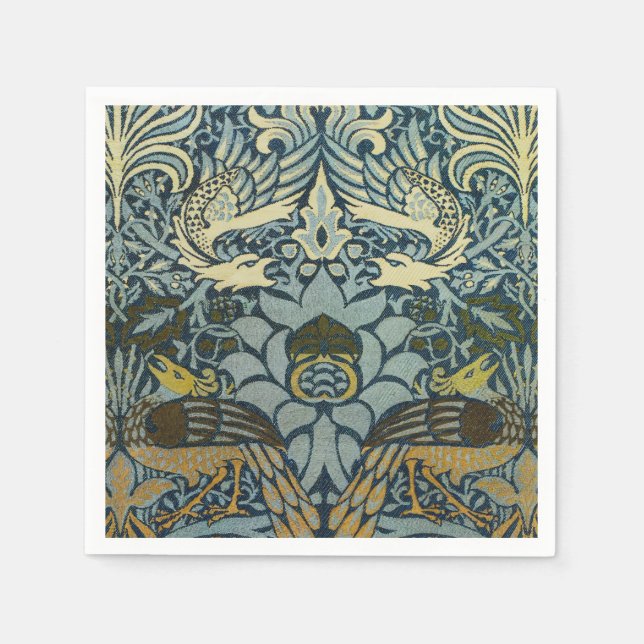 William Morris Peacock Dragon Classic Napkin (Front)