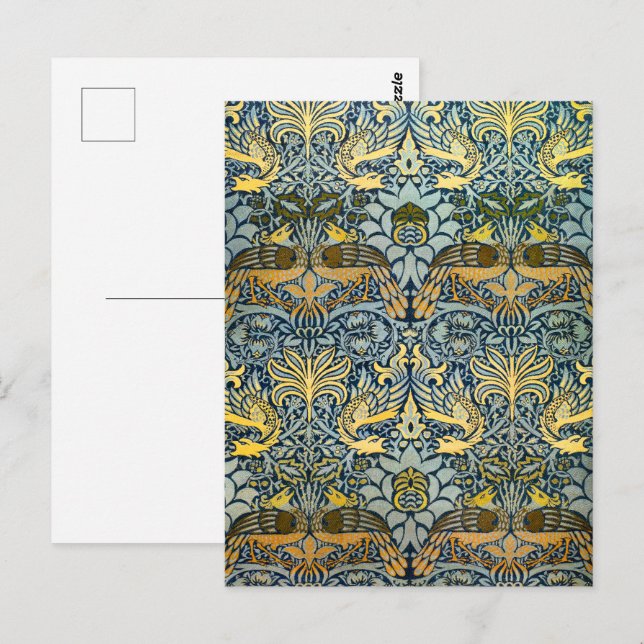 William Morris Peacock Dragon Classic Postcard (Front/Back)