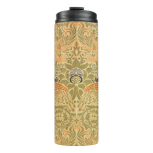 William Morris Peacock Dragon Vintage Arts Crafts  Thermal Tumbler