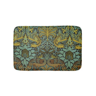 William Morris Peacock Dragon Wallpaper Bath Mat