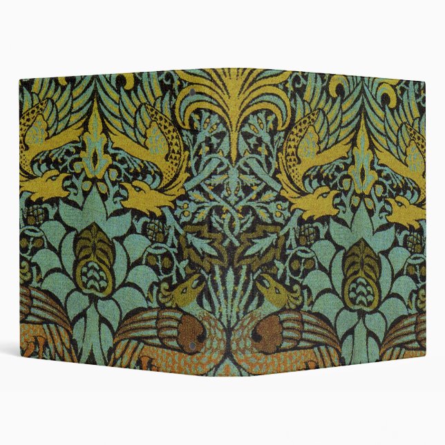 William Morris Peacock Dragon Wallpaper  Binder (Background)