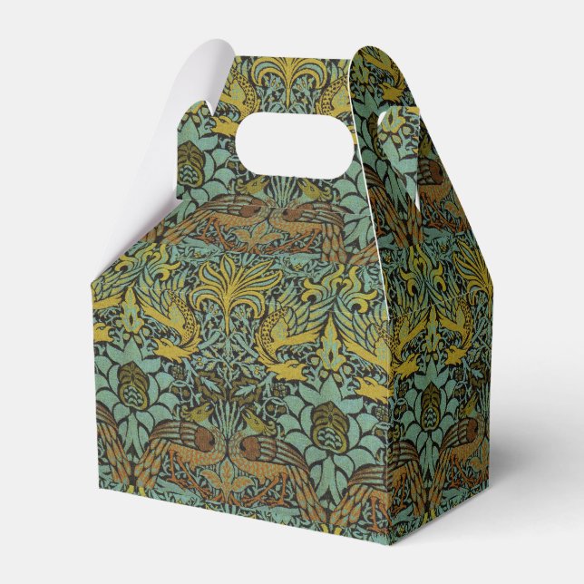 William Morris Peacock Dragon Wallpaper  Favor Box (Front Side)