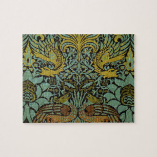 William Morris Peacock Dragon Wallpaper Jigsaw Puzzle
