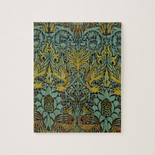 William Morris Peacock Dragon Wallpaper Jigsaw Puzzle