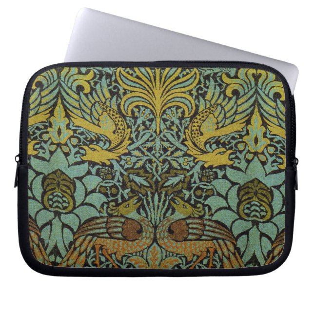 William Morris Peacock Dragon Wallpaper  Laptop Sleeve (Front)