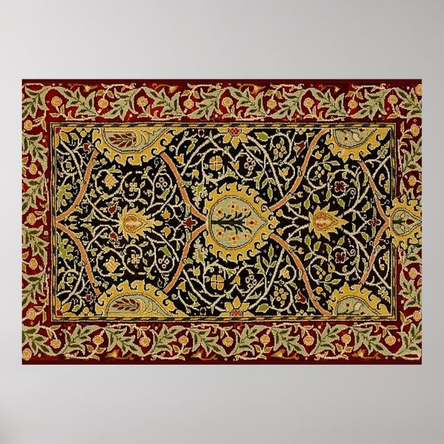 William Morris Persian Carpet Art Print Design (Front)