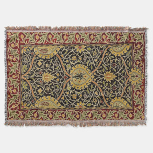 William Morris Persian Carpet Art Print Design Throw Blanket