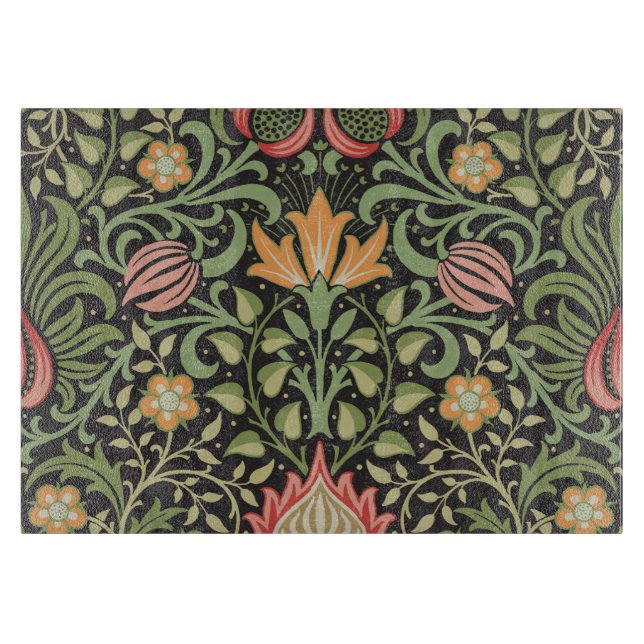 William Morris Persian Floral Antique Cutting Board (Front)