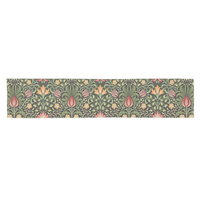 William Morris Persian Floral Antique Short Table Runner (Horizontal)