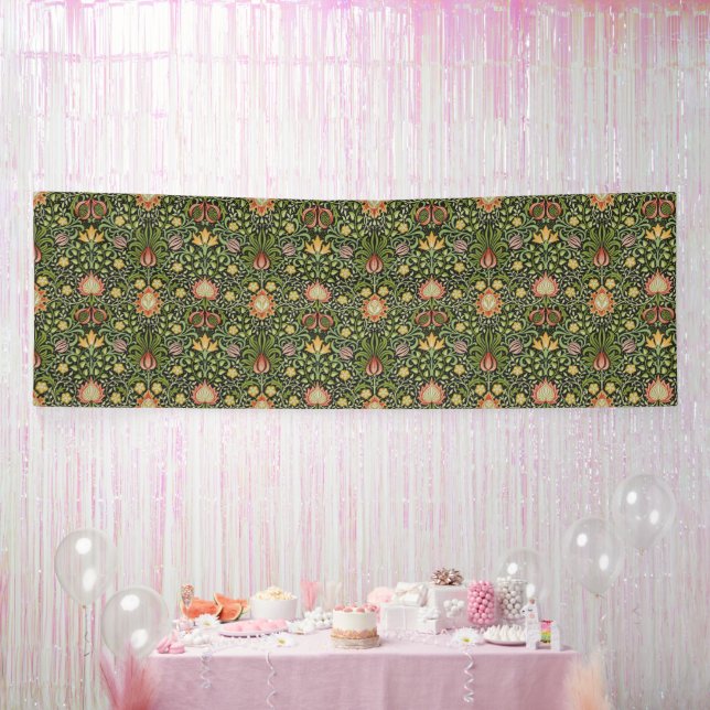 William Morris Persian Floral Botanical Design Banner (Party)