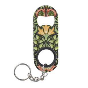 William Morris Persian Floral Botanical Design Keychain Bottle Opener