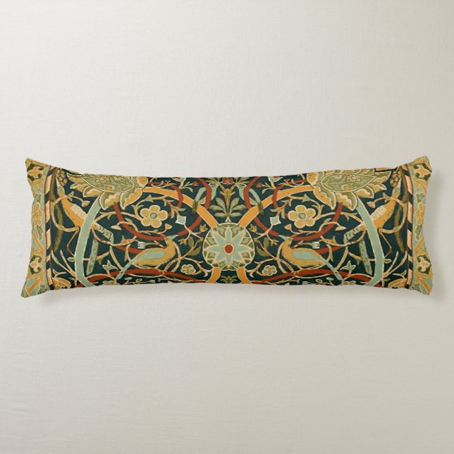 William Morris Persian Oriental Carpet Art Body Pillow (Front)