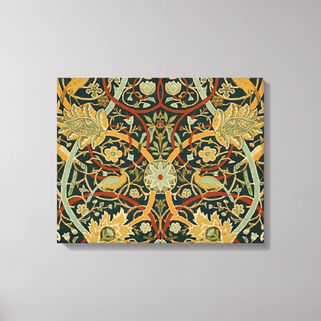 William Morris Persian Oriental Carpet Art Canvas Print (Front)