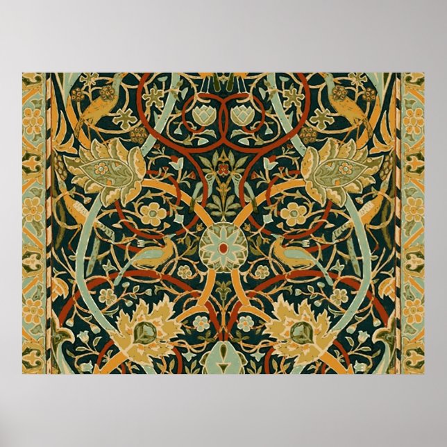 William Morris Persian Oriental Carpet Art Poster (Front)