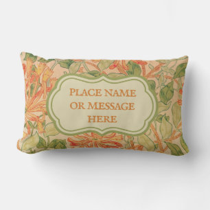 William Morris  Personalized Floral Outdoor Pillow