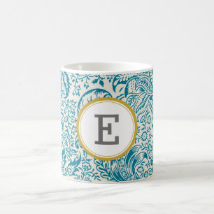 William Morris PERSONALIZED INITIAL Coffee Mug