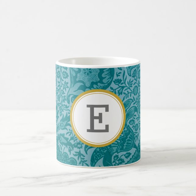 William Morris PERSONALIZED INITIAL Coffee Mug (Center)