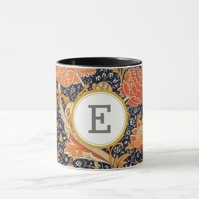 William Morris PERSONALIZED INITIAL Mug (Center)