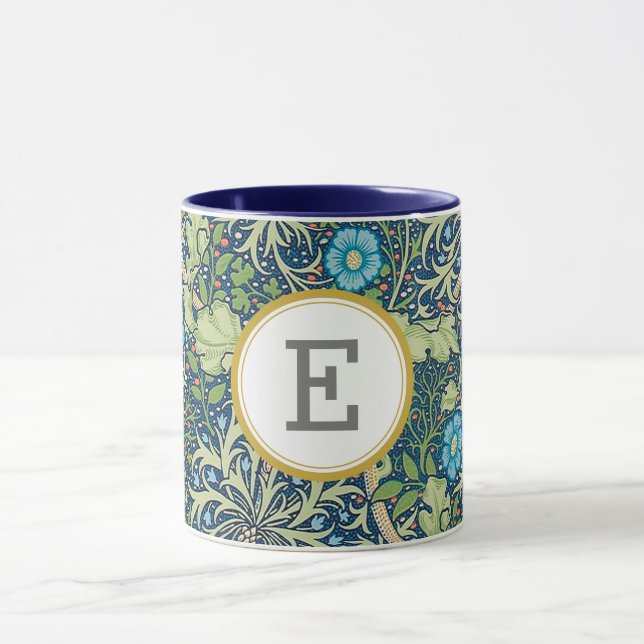 William Morris PERSONALIZED INITIAL Mug (Center)
