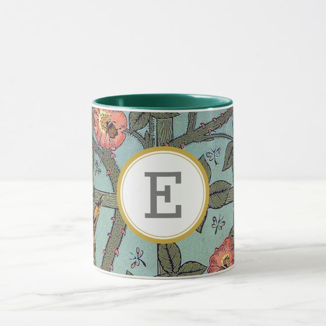 William Morris PERSONALIZED INITIAL Mug (Center)