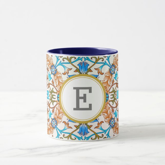 William Morris PERSONALIZED INITIAL Mug (Center)