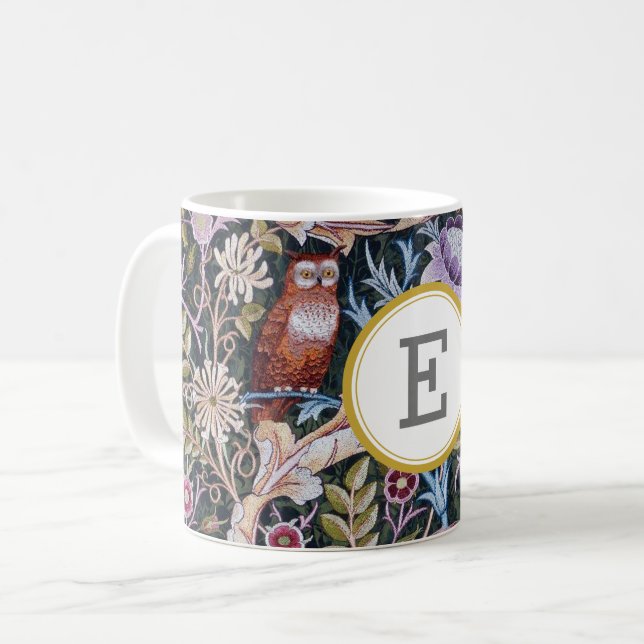 William Morris PERSONALIZED INITIAL Mug (Front Left)