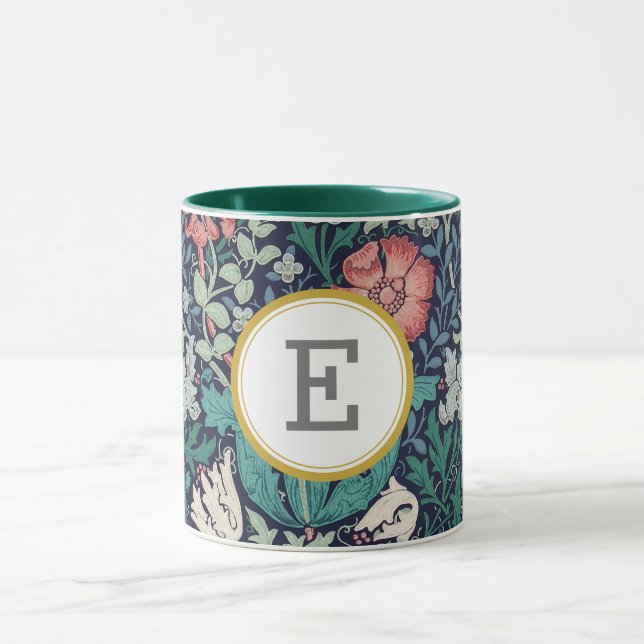 William Morris PERSONALIZED INITIAL Mug (Center)