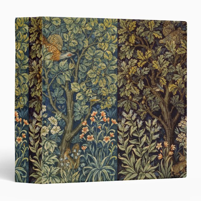 William Morris Pheasant Bird Tree Flower Binder (Front/Spine)