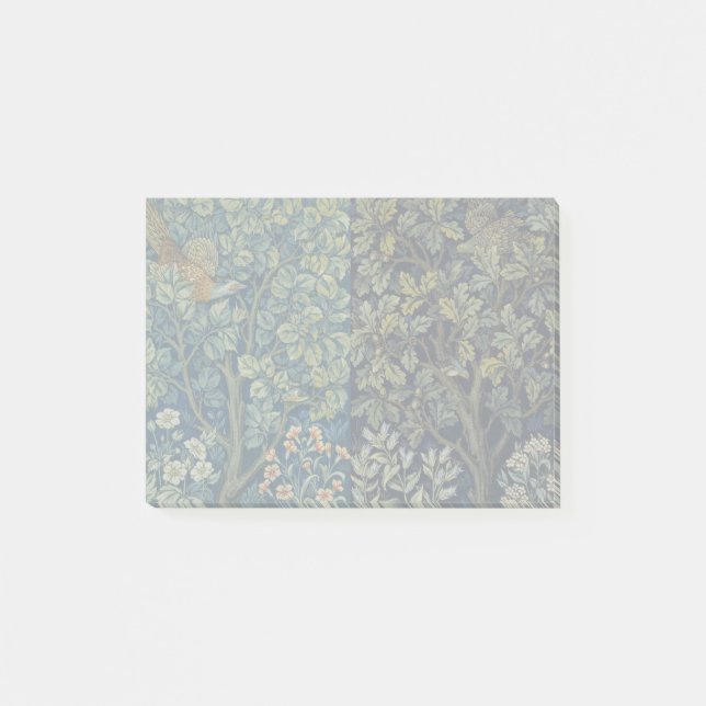 William Morris Pheasant Bird Tree Flower Post-it Notes (Front)