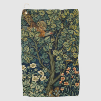 William Morris Pheasant Bird Tree Woodland Golf Towel