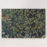 William Morris Pheasant Bird Tree Woodland Jigsaw Puzzle<br><div class="desc">This elegant old world rich botanical tapestry of pheasants in a woodland is based on the William Morris and John Dearle pheasant tapestry pattern,  a classic antique old world arts and crafts style design in the Victorian era. Pheasants are resting on high tree branches.</div>