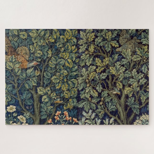 William Morris Pheasant Bird Tree Woodland Jigsaw Puzzle (Horizontal)