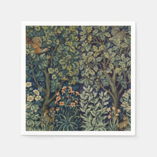 William Morris Pheasant Bird Tree Woodland Napkin