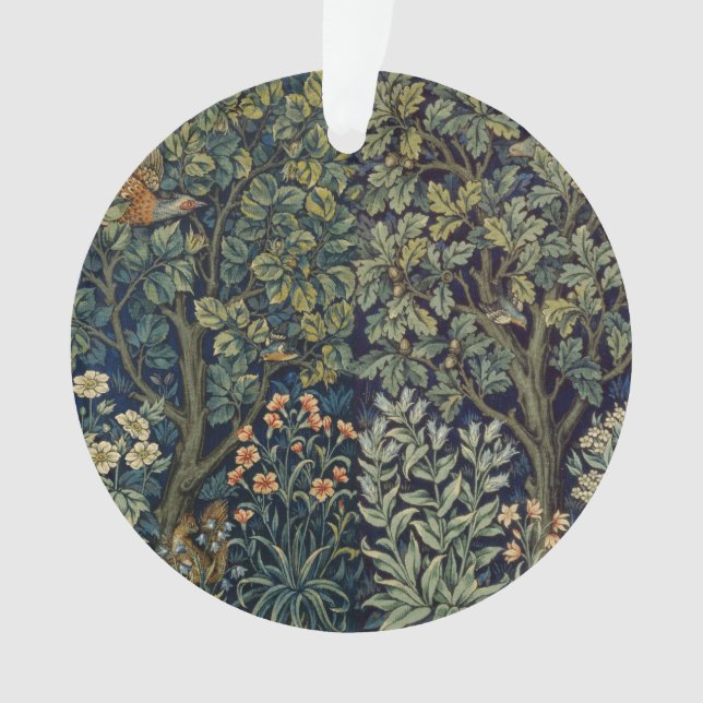 William Morris Pheasant Bird Tree Woodland Ornament (Front)
