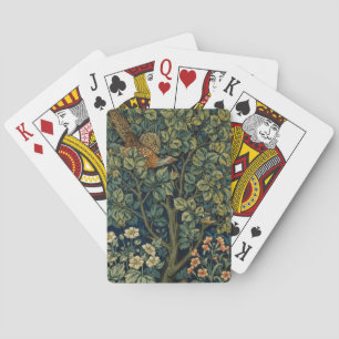 William Morris Pheasant Bird Tree Woodland Playing Cards