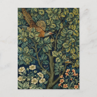 William Morris Pheasant Bird Tree Woodland Postcard