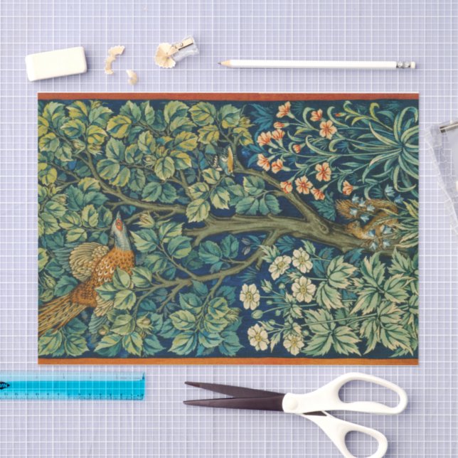William Morris Pheasant Decoupage Tissue Paper (Craft)