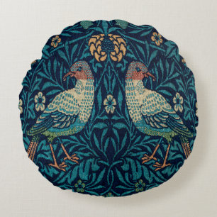 William Morris Pheasants Round Pillow
