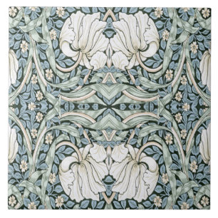 William Morris Pimpernel Blue Intricate Pattern Tile