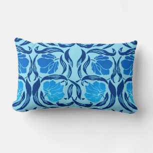 William Morris Pimpernel, Denim & Light Blue Lumbar Pillow