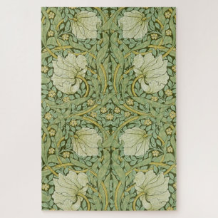 William Morris Pimpernel Floral Blue Wallpaper Jigsaw Puzzle
