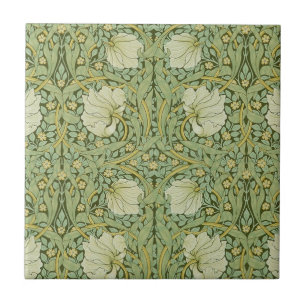 William Morris Pimpernel Floral Blue Wallpaper Tile