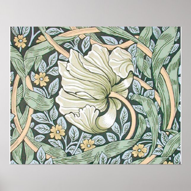 William Morris Pimpernel Floral Design Poster (Front)