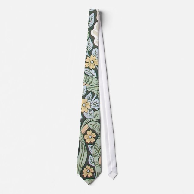 William Morris Pimpernel Floral Design Tie (Front)