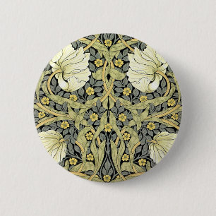 William Morris Pimpernel Floral Wallpaper 2 Inch Round Button